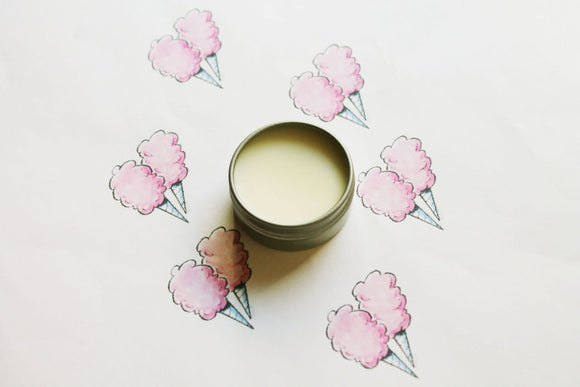 Cotton Candy Scented Lip Balm, Shea Butter Lip Balm, Lip Balm Tin, Lip Balm Favors,, Valentines Gift