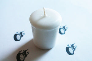 Burnt Rubber Scented Votive Candle, Paraffin Wax, Home Decor, Votive Candles, Wedding Candles, Candle Favors, Valentines Gift