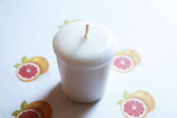 Grapefruit Scented Votive Candle, Paraffin Wax, Home Decor, Votive Candles, Wedding Candles, Candle Favors, Valentines Gift