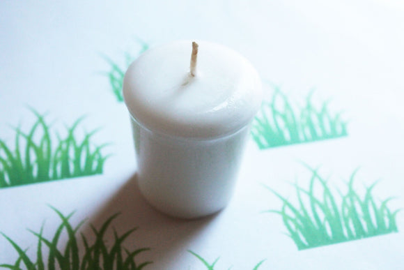 Fresh Cut Grass Scented Votive Candle, Paraffin Wax, Home Decor, Votive Candles, Wedding Candles, Candle Favors, Valentines Gift