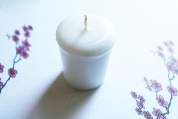 Japanese Cherry Blossom Scented Votive Candle, Paraffin Wax, Home Decor, Wedding Candles, Candle Favors, Valentines Gift