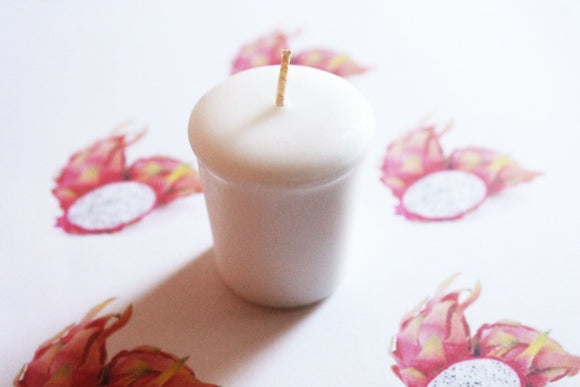 Dragon Fruit Scented Votive Candle, Home Decor White Candles, Weird Gifts Candles, Valentines Gift