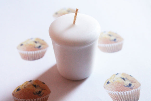 Blueberry Muffin Scented Votive Candle, Paraffin Wax, Home Decor, Votive Candles, Wedding Candles, Candle Favors, Valentines Gift