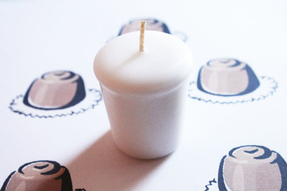 Chocolate Truffle Scented Votive Candle, Home Decor White Candles, Weird Gifts Candles, Valentines Gift