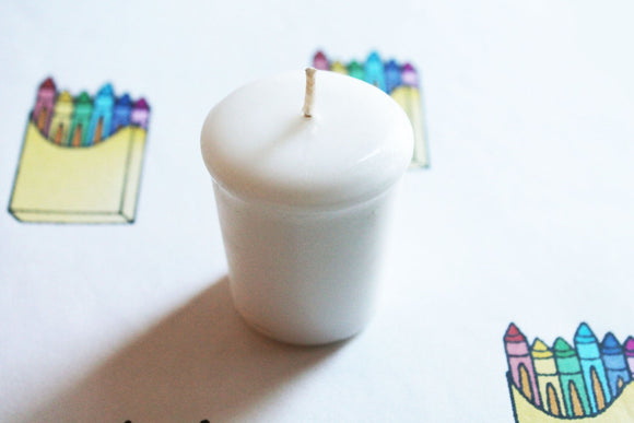 Crayon Scented Votive Candle, Paraffin Wax, Home Decor, Votive Candles, Wedding Candles, Candle Favors, Valentines Gift