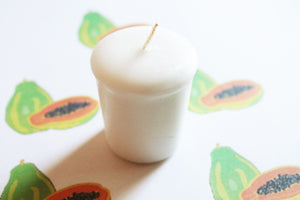 Papaya Scented Votive Candle - Paraffin Wax - Home Decor - Votive Candles - Wedding Candles - Birthday Candles - Candle Favors