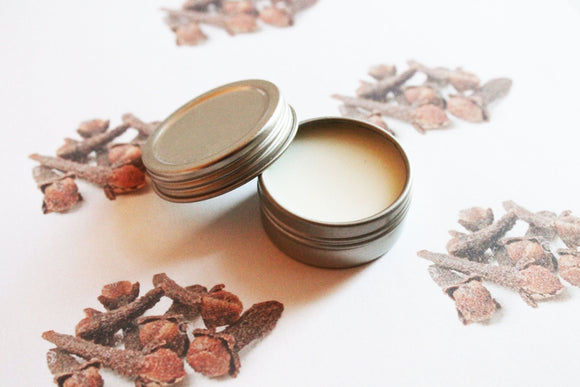 Clove Scented Lip Balm, Shea Butter Lip Balm, Lip Balm Tin, Lip Balm Favors,, Valentines Gift