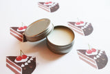 German Chocolate Cake Scented Lip Balm - Natural Shea Butter  Lip Balm - Cocoa Butter - Lip Balm Tin - Lip Balm Favors - Lipstick