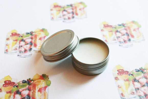 Fruit Cocktail Scented Lip Balm,  Shea Butter Lip Balm, Cocoa Butter, Beeswax, Lip Balm Tin, Lip Balm Favors, Matte Lipstick, Christmas Gift