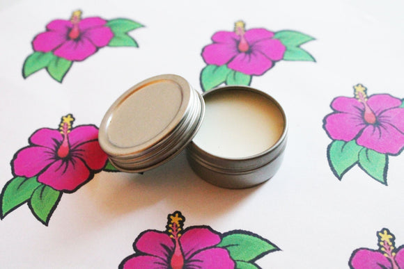 Hibiscus Scented Lip Balm,  Shea Butter  Lip Balm, Cocoa Butter, Lip Balm Tin, Lip Balm Favors, Matte Lipstick, Valentines Gift