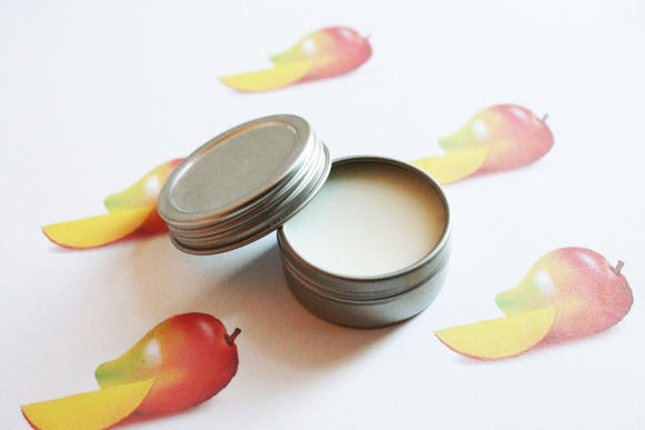 Mango Scented Lip Balm, Shea Butter Lip Balm, Lip Balm Tin, Lip Balm Favors,, Valentines Gift