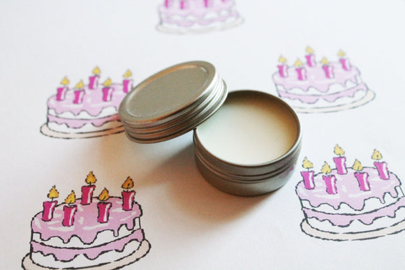 Birthday Cake Scented Lip Balm, Shea Butter  Lip Balm, Lip Balm Tin, Lip Balm Favors,, Valentines Gift