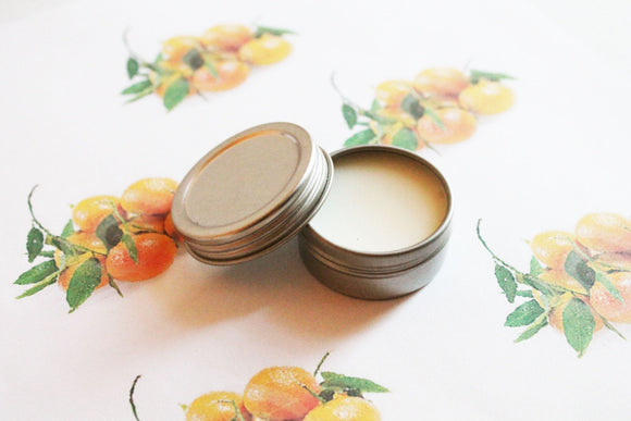 Clementine Lip Balm, Scented Beeswax Lip Balm, Valentines Gift