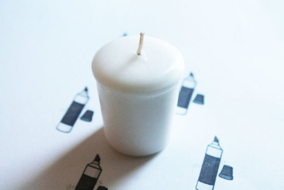 Permanent Marker Scented Votive Candle, Home Decor White Candles, Weird Gifts Candles, Valentines Gift