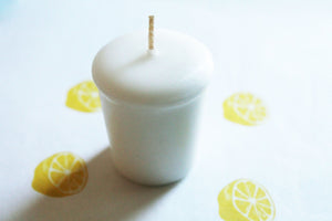 Sweet Lemon Scented Votive Candle - Paraffin Wax - Home Decor - Votive Candles - Wedding Candles - Birthday Candles - Candle Favors