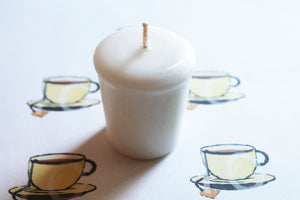 Tea Scented Votive Candle, Home Decor White Candles, Weird Gifts Candles, Valentines Gift