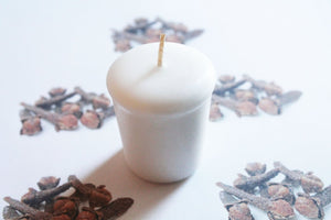 Clove Scented Votive Candle, Paraffin Wax, Home Decor, Votive Candles, Wedding Candles, Candle Favors, Valentines Gift