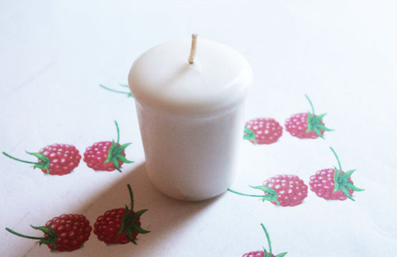 Fresh Raspberry Scented Votive Candle - Paraffin Wax - Home Decor - Votive Candles - Wedding Candles - Birthday Candles - Candle Favors