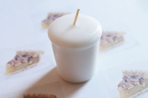 Pecan Pie Scented Votive Candle, Home Decor White Candles, Weird Gifts Candles, Valentines Gift