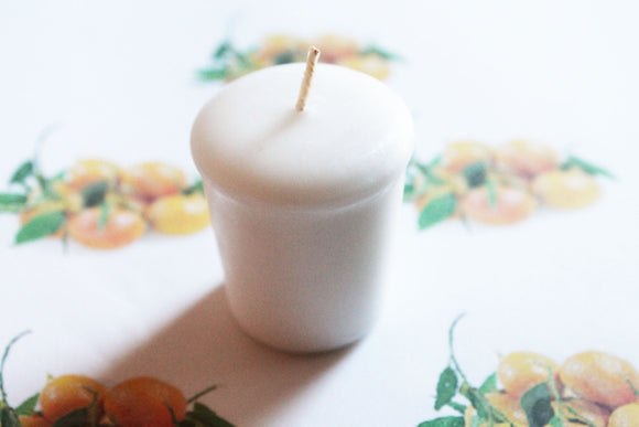 Clementine Scented Votive Candle, Home Decor White Candles, Weird Gifts Candles, Valentines Gift