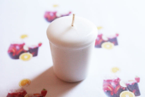 Sangria Scented Votive Candle, Home Decor White Candles, Weird Gifts Candles, Valentines Gift