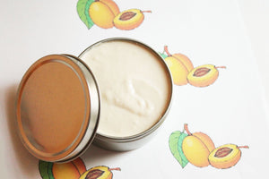 Peach Whipped Body Butter, Scented Vegan Whipped Mango Butter,  Body Butter, Whipped Lotion, Coconut Oil, Tin Jars, Valentines Gift