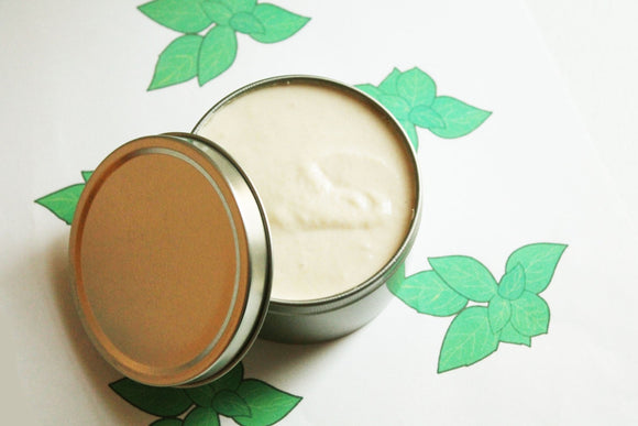 Basil Whipped Body Butter, Scented Vegan Whipped Mango Butter,  Body Butter, Whipped Lotion, Tin Jars, Valentines Gift