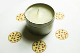 Pizza Parlor Scented Candle Vegan Soy Wax, Homemade Home Gift Candles, Tin Container Candle, Valentines Gift