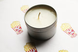 Buttered Popcorn Scented Candle Vegan Soy Wax, Homemade Home Gift Candles, Tin Container Candle, Valentines Gift