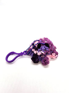 Purple and Pink Octopus Keychain, Stuffed Animal, Hand Crochet Toy Plushie