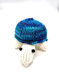 Blue Turtle, Stuffed Animal Turtle, Hand Knit Toy Plushie