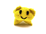 Yellow Kitty, Stuffed Animal Cat, Hand Knit Toy Plushie