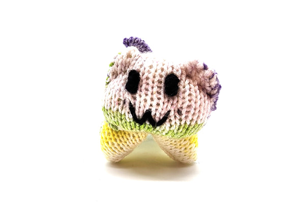 Multicolor Kitty, Stuffed Animal Cat, Hand Knit Toy Plushie