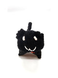 Black Rainbow Kitty, Stuffed Animal Cat, Hand Knit Toy Plushie