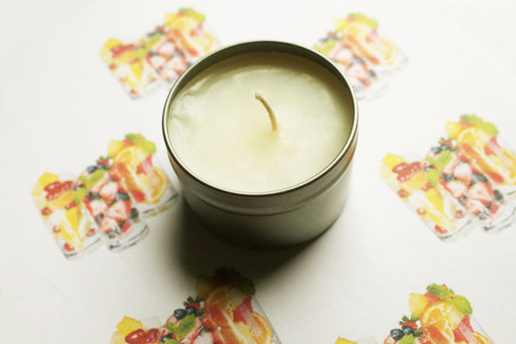 Fruit Cocktail Scented Soy Candle, Vegan Candle, Homemade Candles, Tin Candle