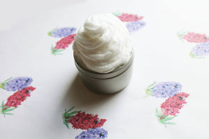 Hyacinth Whipped Body Butter, Scented Vegan Moisturizer, Whipped Lotion