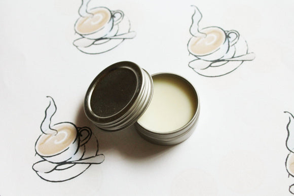 Cappuccino Scented Lip Balm, Shea Butter Lip Balm, Lip Balm Tin