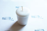 Chalk Scented Votive Candle, Wedding Candles, Birthday Candles, Candle Favors