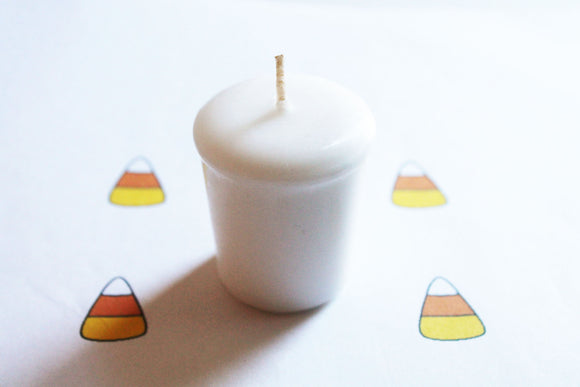 Candy Corn Scented Votive Candle, Wedding Candles, Birthday Candles, Candle Favors