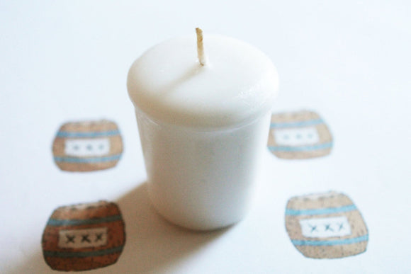 Gunpowder Scented Votive Candle, Wedding Candles, Birthday Candles, Candle Favors