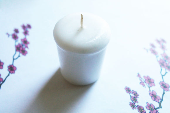 Japanese Cherry Blossom Scented Votive Candle, Wedding Candles, Birthday Candles, Candle Favors