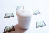 Library Scented Votive Candle, Wedding Candles, Birthday Candles, Candle Favors