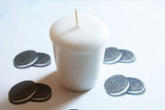 Sandwich Cookie Scented Votive Candle, Wedding Candles, Birthday Candles, Candle Favors