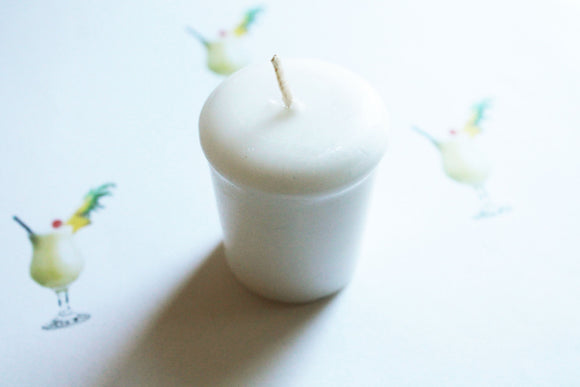 Pina Colada Scented Votive Candle, Wedding Candles, Birthday Candles, Candle Favors