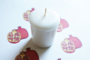 Pomegranate Scented Votive Candle, Wedding Candles, Birthday Candles, Candle Favors