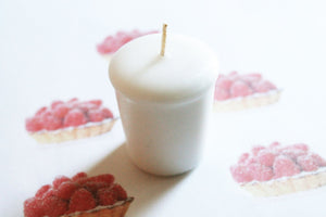 Raspberry Tart Scented Votive Candle, Wedding Candles, Birthday Candles, Candle Favors