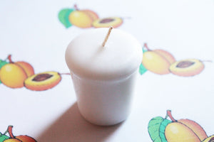 Peach Scented Votive Candle, Wedding Candles, Birthday Candles, Candle Favors