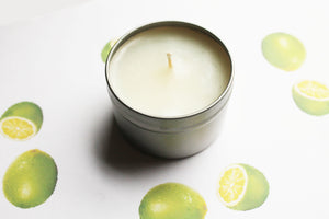 Lime Scented Candle, Vegan Candle, Homemade Candles, Tin Candle