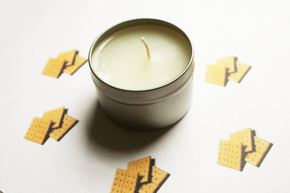 Graham Cracker Scented Soy Candle, Vegan Candle, Homemade Candles, Tin Candle